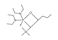 N,N,N',N'-tetraethyl-2-fluoro-4-propyl-3-(trimethylsilyl)-1,2l5-oxaphosphetane-2,2-diamine Structure