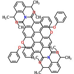 N,N'-双(2,6-二异丙基苯基)-1,6,7,12-四苯氧基-3,4,9,10-苝四甲酰二亚胺结构式