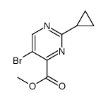 methyl 5-bromo-2-cyclopropylpyrimidine-4-carboxylate Structure