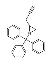 (1-Trityl-aziridin-2-yl)-acetonitrile结构式
