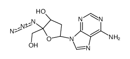 (2R,3S,5R)-5-(6-aminopurin-9-yl)-2-azido-2-(hydroxymethyl)oxolan-3-ol Structure