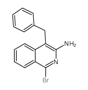 4-苄基-1-溴异喹啉-3-甲胺结构式