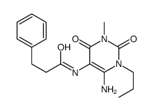 Benzenepropanamide,N-(6-amino-1,2,3,4-tetrahydro-3-methyl-2,4-dioxo-1-propyl-5-pyrimidinyl)-结构式