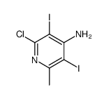 2-Chloro-3,5-diiodo-6-methyl-4-pyridinamine Structure
