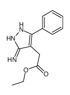 ethyl 2-(3-amino-5-phenyl-1H-pyrazol-4-yl)acetate Structure