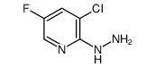 3-Chloro-5-fluoro-2-hydrazinylpyridine structure