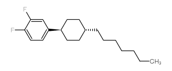 1,2-Difluoro-4-(4-heptylcyclohexyl)benzene Structure
