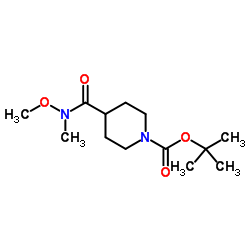 tert-Butyl 4-(methoxy(methyl)carbamoyl)piperidine-1-carboxylate Structure