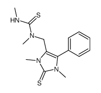 1,3-dimethyl-1-(1,3-dimethyl-2-thio-5-phenyl-4-imidazolinyl)methylthiourea Structure