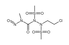 2-(2-chloroethyl)-N-methyl-1,2-bis(methylsulfonyl)-N-nitrosohydrazinecarboxamide结构式