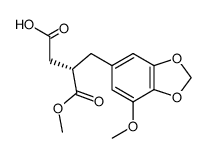 (S)-3-methoxycarbonyl-4-(5-methoxy-3,4-(methylenedioxy)phenyl)butanoic acid Structure
