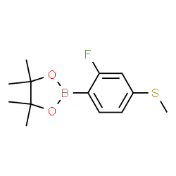2-Fluoro-4-methylthiophenylboronic acid pinacol ester Structure