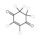 2-Cyclohexene-1,4-dione,2,3,5,5,6,6-hexachloro-结构式