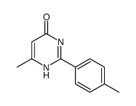 6-methyl-2-(4-methylphenyl)-1H-pyrimidin-4-one结构式