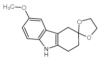 SPIRO[3H-CARBAZOLE-3,2'-[1,3]DIOXOLANE], 1,2,4,9-TETRAHYDRO-6-METHOXY-结构式