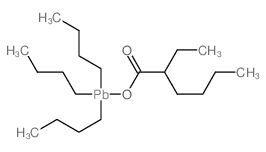 Hexanoic acid,2-ethyl-, tributylplumbyl ester Structure