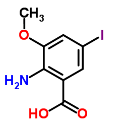 2-Amino-5-iodo-3-methoxybenzoic acid Structure