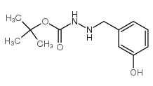 N-(3-羟基-亚苄基)-肼羧酸叔丁酯结构式