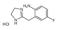 2-(4,5-dihydro-1H-imidazol-1-ium-2-ylmethyl)-4-fluoroaniline,chloride Structure