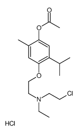 2-(4-acetyloxy-5-methyl-2-propan-2-ylphenoxy)ethyl-(2-chloroethyl)-ethylazanium,chloride结构式
