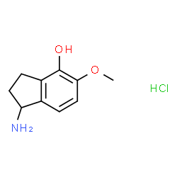 1-氨基-5-甲氧基-2,3-二氢-1H-茚-4-醇盐酸盐结构式