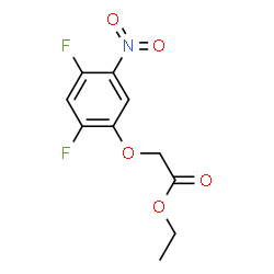 ethyl 2-(2,4-difluoro-5-nitrophenoxy)acetate结构式