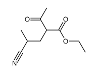 2-Acetyl-4-methyl-glutarsaeure-1-aethylester-5-nitril Structure