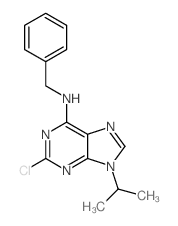 N-BENZYL-2-CHLORO-9-ISOPROPYL-9H-PURIN-6-AMINE structure