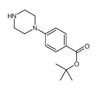 4-(哌嗪-1-基)苯甲酸叔丁酯结构式