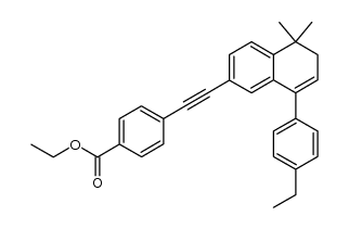 ethyl 4-[(5,6-dihydro-5,5-dimethyl-8-(4-ethylphenyl)-2-naphthalenyl)ethynyl]benzoate结构式