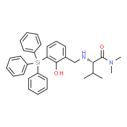 (S)-2-((2-羟基-3-(三苯基硅基)苄基)氨基)-N,N,3-三甲基丁酰胺结构式