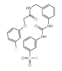 Benzenesulfonylfluoride,3-[[[[3-[[[2-(3-chlorophenoxy)acetyl]amino]methyl]phenyl]amino]carbonyl]amino]- picture
