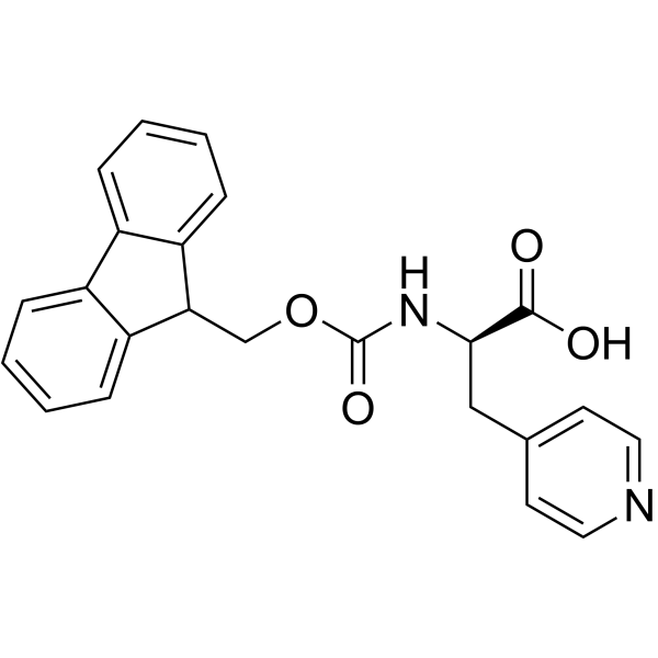 Fmoc-3-(4-吡啶基)-D-丙氨酸结构式
