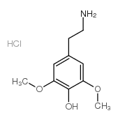 3,5-二甲氧基-4-羟基苯乙胺盐酸盐结构式