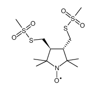 反式-3,4-双(甲基甲烷硫磺酰基甲基)-2,2,5,5-四甲基吡咯烷-1-基氧基结构式