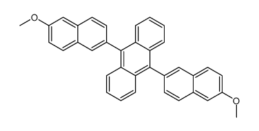 9,10-双(6-甲氧基-2-萘基)蒽结构式