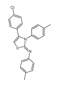 3-p-tolyl-2-p-tolylimino-4-p-chlorophenyl-4-thiazoline结构式