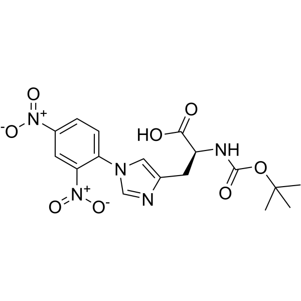 N-Boc-1-(2,4-二硝基苯基)-L-组氨酸结构式