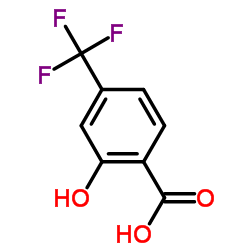 2-羟基-3-(三氟甲基)苯甲酸结构式