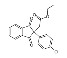 [2-(4-Chloro-phenyl)-1,3-dioxo-indan-2-yl]-acetic acid ethyl ester结构式