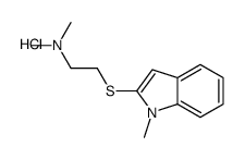 dimethyl-[2-(1-methylindol-2-yl)sulfanylethyl]azanium,chloride结构式