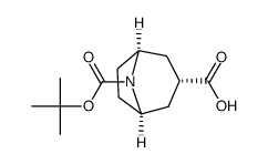 外-8-[(叔丁氧基)羰基]-8-氮杂双环[3.2.1]辛烷-3-羧酸结构式