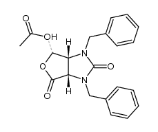 6ξ-acetoxy-1,3-dibenzyl-(3ar,6ac)-tetrahydro-furo[3,4-d]imidazole-2,4-dione结构式