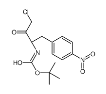 2-Methyl-2-propanyl [(2S)-4-chloro-1-(4-nitrophenyl)-3-oxo-2-buta nyl]carbamate结构式