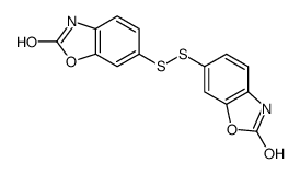 6-[(2-oxo-3H-1,3-benzoxazol-6-yl)disulfanyl]-3H-1,3-benzoxazol-2-one Structure