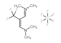2-(Trifluoromethyl)-1,3-bis-(dimethylamino)-trimethinium hexafluorophosphate Structure