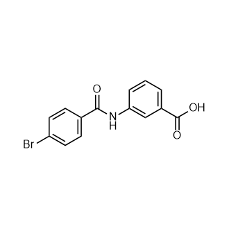 3-(4-溴苯甲酰胺基)苯甲酸结构式