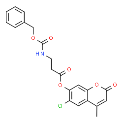 6-chloro-4-methyl-2-oxo-2H-chromen-7-yl 3-(((benzyloxy)carbonyl)amino)propanoate结构式