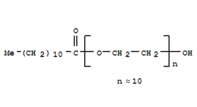 聚乙二醇月桂酸酯结构式