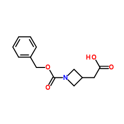 2-(1-((苄氧基)羰基)氮杂环丁烷-3-基)乙酸结构式